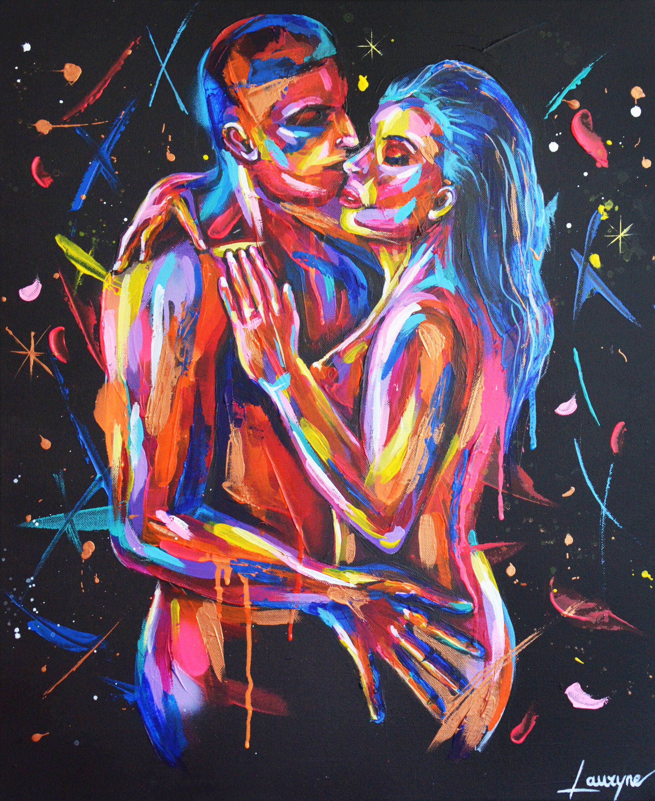 L-amour-toile-acrylique-lauryne-mazza